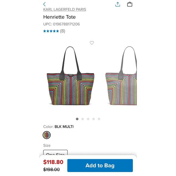 KARL LAGERFELD PARIS Henriette Tote New With Tags - Picture 3 of 12